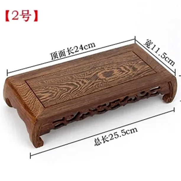 Estante de base retro de madera natural para pecera, florero, soporte para bonsái, decoración articulada, pedestal cuadrado, artesanías, base para tetera, madera de secuoya