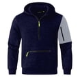 thumbnail image 4 of Uikmnh Men's Sweatshirts, Cozy ’s Hoodie Sweatshirt Casual Half Zip Hooded Sweatshirt for Autumn and Winter Slouchy Fit Soft Interior Streetwear Style, Hoodies for Men,L, 4 of 4