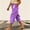 Purple, variant on Twczz Girls Cotton Linen Capris with Pockets- Casual Elastic Waist Straight Leg Quick Dry Kids Beach Pants Pink Size 10-12 Years