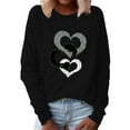 thumbnail image 5 of New Arrivals POROPL Women's Sweatshirts Plus Size Long Sleeve Sweatshirt Loose Printed Pullover Tops Black L, 5 of 6