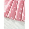 thumbnail image 6 of Little Girls Clothes 5T Girls Dress 6 Years Girls Sleeveless Round Neckline Heart Print Dress Girls Summer Casual Dress White, 6 of 6