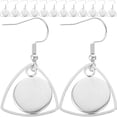 thumbnail image 1 of 20 Pcs Base de Lunette Boucles d'Oreilles DIY Métal Pendentif Boucles d'Oreilles Base Vierge Pendentif Métal Vierge Plateaux Crochets Boucles d'Oreilles, 1 of 8