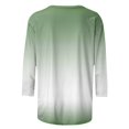 thumbnail image 4 of Htigea Clearance Women's Casual 3/4 Sleeve T-Shirts Round Neck Cute Tunic Tops Basic Tees Blouses Business Work Tee Top Green,L, 4 of 5