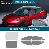 Pre-cut Window Film Tint Kit for Tesla Model 3 2020-2024 Solar Film PVC Complete Vehicle Set UV Reduction, Car Front Gear 80% Other 35%, 8pcs