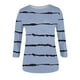 thumbnail image 4 of ICHUANYI Liquidación Camiseta holgada estampada a la moda para mujer Blusa de manga 3/4 de longitud media Blusa con cuello redondo Tops casuales ICHUANYI WER2023082204052, 4 of 4