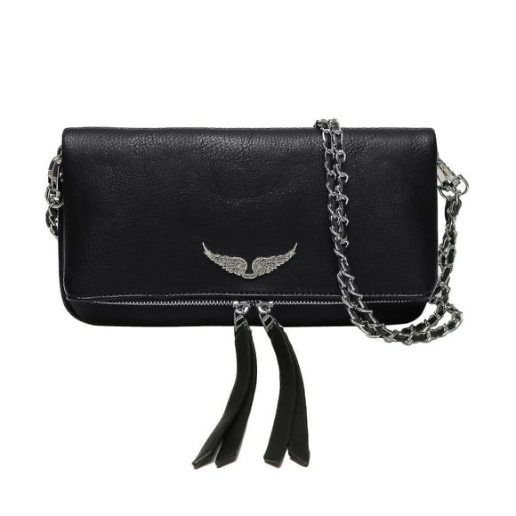 Zadig&voltaire Chain Shoulder Purse For Women Soft Leather Quilted Fashion Message Crossbody Bag