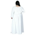 thumbnail image 3 of Plus Size Women Long Sleeve Tops and Split Skirts 2 Piece Obsidian Dress Outfits, 3 of 9