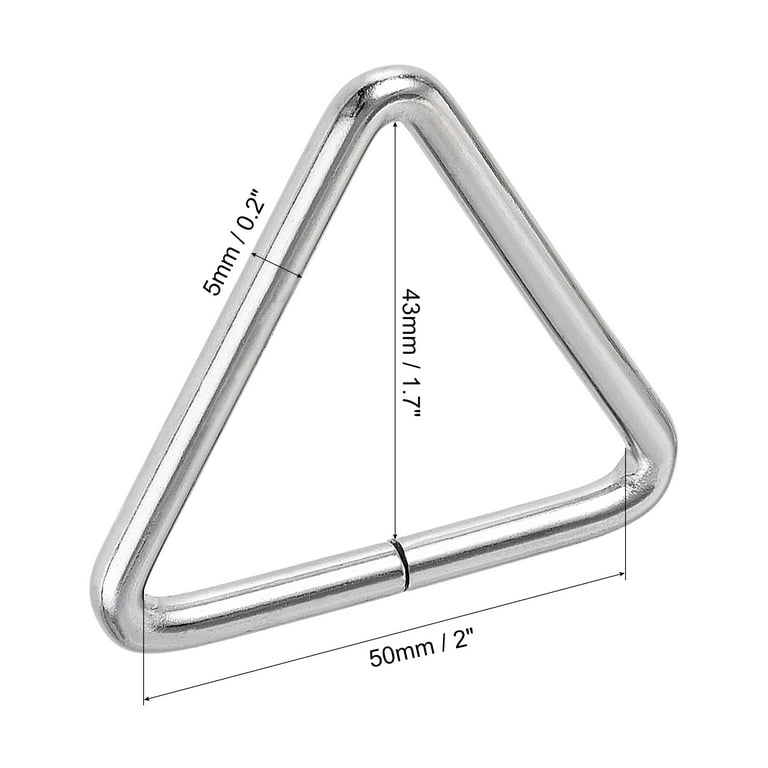 UXCELL uxcell Multi-Purpose Metal O Ring Buckle Welded 66mm x 50mm x 8mm  for Hardware Bag Ring Hand DIY Accessory