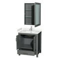 thumbnail image 5 of Wyndham Collection WCS141430SLGWCUNSMED Sheffield 30" Free Standing Single Basin Vanity, 5 of 7