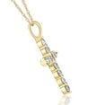 thumbnail image 2 of Pompeii 1/2ct Yellow Gold Diamond Cross Pendant 14K Necklace (G/H,I1), 2 of 5