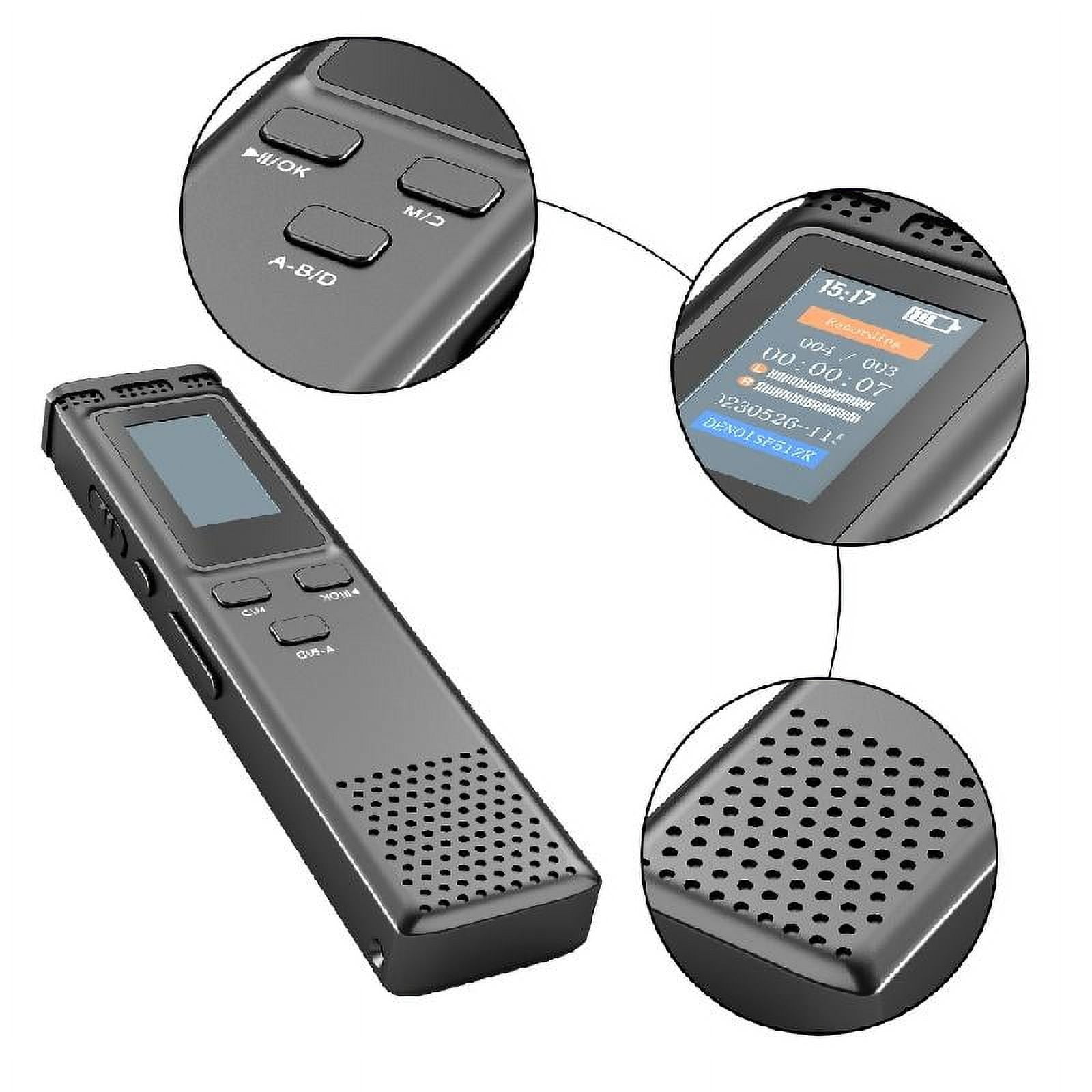 Professional 8/32/64GB Digital Voice Recorders for Clear Lecture and Meeting Recordings with Password Security