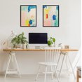 thumbnail image 5 of Kate and Laurel Sylvie Pop of Color I and II Framed Canvas Wall Art Set by Amy Lighthall, 2 Piece Set 18x24 Black, Modern Abstract Painted Brushstrokes Art for Wall, 5 of 6