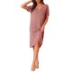 thumbnail image 1 of Camisón de noche para mujer INSPIRE CHIC con volantes, escote en V, manga corta, pijama, vestido de noche, color rosa claro, 1 of 6