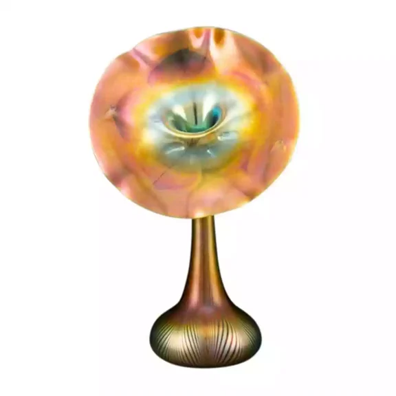 Pre-Owned Quezal Glass Jack-in-the-Pulpit Vase, circa 1910