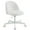 White, variant on Ktaxon Armless Home Office Desk Chair Cute Mid Back Vanity Stool Teddy Velvet Swivel Task Chairs with Wheels Gray