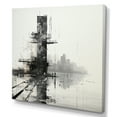 thumbnail image 2 of Designart "Monochrome Minimalist Dock View I" Coastal Canvas Art Print, 2 of 7