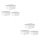 thumbnail image 4 of Recipientes de plástico transparentes Advancent para alimentario Tapa hermética blanca 3 uds Blanco 3 piezas, 4 of 6