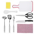 thumbnail image 2 of Juego de 9 piezas de utensilios de cocina para exteriores, bolsa de Picnic multifuncional de acero inoxidable, herramienta para barbacoa, 2 of 10