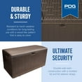 thumbnail image 2 of Plastic Development Group 105-Gallon Resin Outdoor Storage Deck Box, Java Brown, 2 of 9