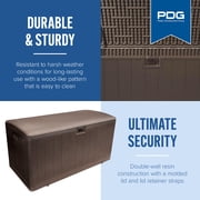 Plastic Development Group 105-Gallon Water-Resistant Lockable Resin Deck Box, Java Brown