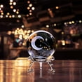 thumbnail image 3 of Galaxy Ornament 2.36 Inch Galaxy Plane Glass With Metal Holder Inner Carved Small Sphere Glass For Home Bedroom Indoor Decoration Kindergarten Ornament Christmas Trees Decorations Jasmine Ornament, 3 of 3