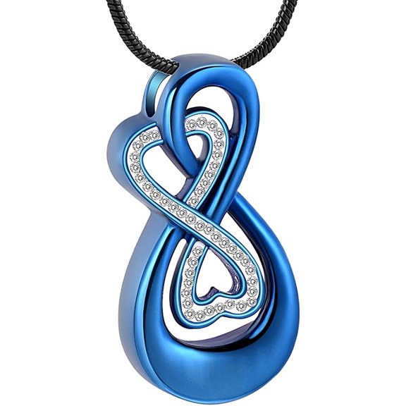 316 L Stainless Steel Infinity Urn Pendants Cremation Jewelry for Ashes Holder Memorial Keepsake Infinity Urn Necklace Cremation Ashes Jewelry for Human/Pet