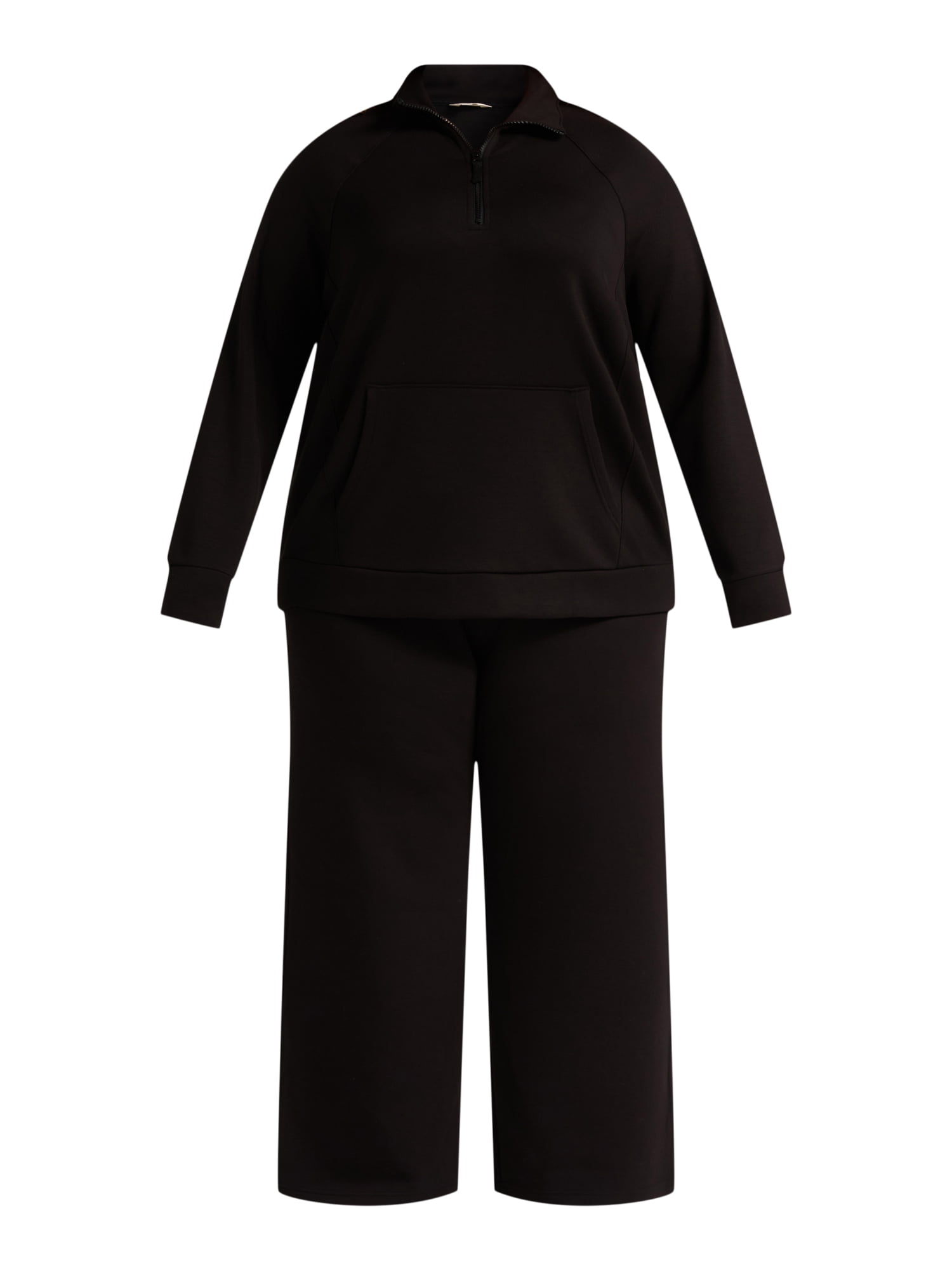 Terra & Sky Women's Plus Scuba Knit Sweatshirt and Sweatpants Set, 2-Piece, Sizes 0X-4X