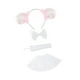 thumbnail image 5 of Conjunto de disfraz de cordero animal para cosplay para fiestas de disfraces, suministros para presentaciones en el escenario blanco rosa, 5 of 7