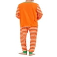 thumbnail image 4 of Halloween Family Matching Pajamas Set Adult Kids Baby Pumpkin Print Long Sleeve Tops+Stripes Pants Sleepwear Set, 4 of 7