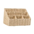 thumbnail image 3 of IMITACIÓN Cesta de almacenamiento de ratán Organizador de escritorio hecho a mano con canasta tejida de caja de almacenamiento rectangular de, 3 of 9