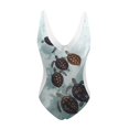 thumbnail image 2 of Aayomet Plus Size Swimwear Tummy Control Ruched Swimwear Halter Bathing Suit,Mint Green M, 2 of 4