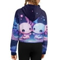 thumbnail image 2 of Chaqlin Couple Axolotl Stars zipper sweatshirts for kids with Pocket Quarter Zip Up Sweatshirts Half Zip Sweatshirts Size 13-14, 2 of 7