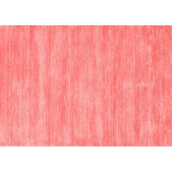 Ahgly Company Indoor Rectangle Solid Red Modern Area Rugs, 7' x 10'