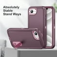 thumbnail image 5 of For iPhone 16E Case Military Grade Dual Layer Shockproof Phone Cover Build With Kickstand Dustproof Drop Proof Protective Case for iPhone 16e 2025 6.1"(Purple/Pink), 5 of 8