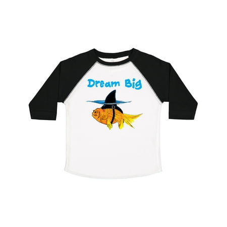 

Inktastic Dream Big Cute Goldfish with Shark Fin Gift Toddler Boy or Toddler Girl T-Shirt