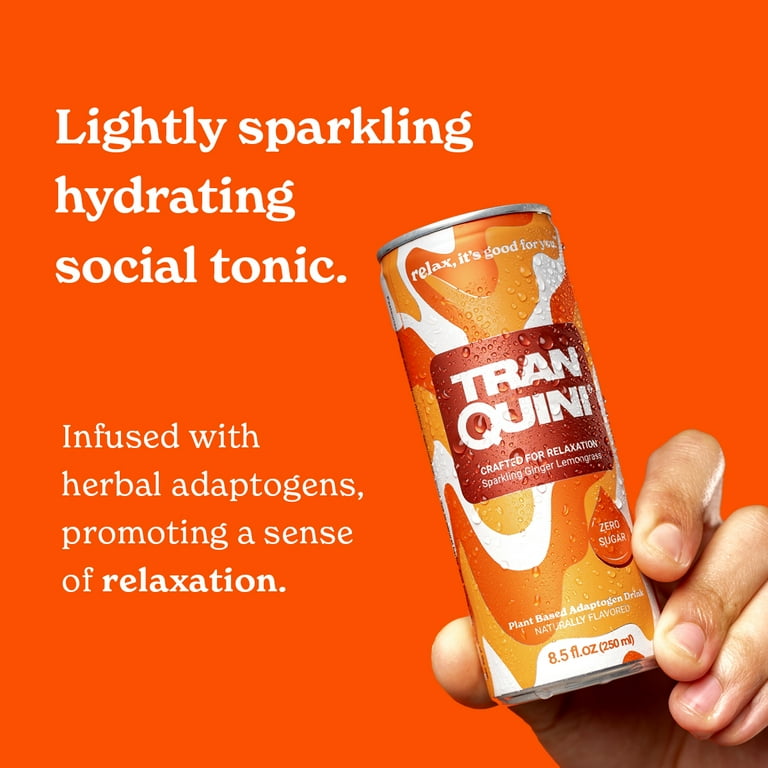 Tranquini Herbal Adaptogens Calming Drink - Ginger Lemongrass