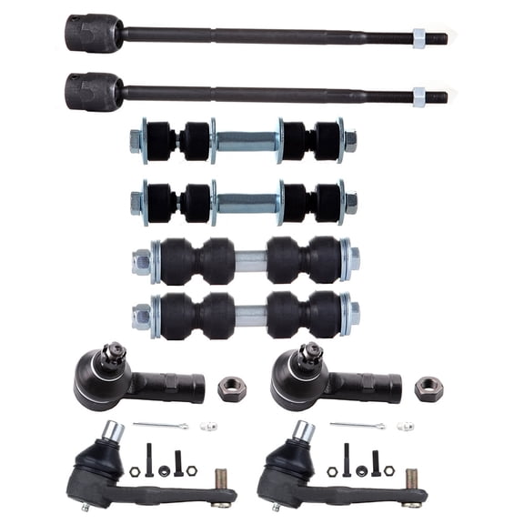 SCITOO 10pcs Suspension Kit Front Inner Outer Tie Rod End Lower Ball Joint Front Rear Sway Bar Link Fit 1997-2003 For Ford Escort 1997-1999 For Mercury Tracer