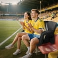 thumbnail image 2 of MOPHOTO Stadium Seat for Bleachers with Back Support, Breathable Linen-Blend Fabric, Extra Wide Padded Cushion, Reclining Positions, Foldable Portable Chair for Tailgating, 2 of 9