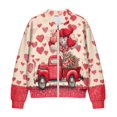 thumbnail image 4 of DISNIMO Valentine's Day Sweatshirts for Women Balloon Heart Printed Outerwear Jacket Zip Front Outwear Jackets Coat with Pockets, 4XL, 4 of 7