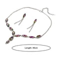 thumbnail image 4 of LYMAYTER Women Earrings 3Pcs/Set Necklace and Earring Set - Shiny Geometric, Faux Crystal, 4 of 7