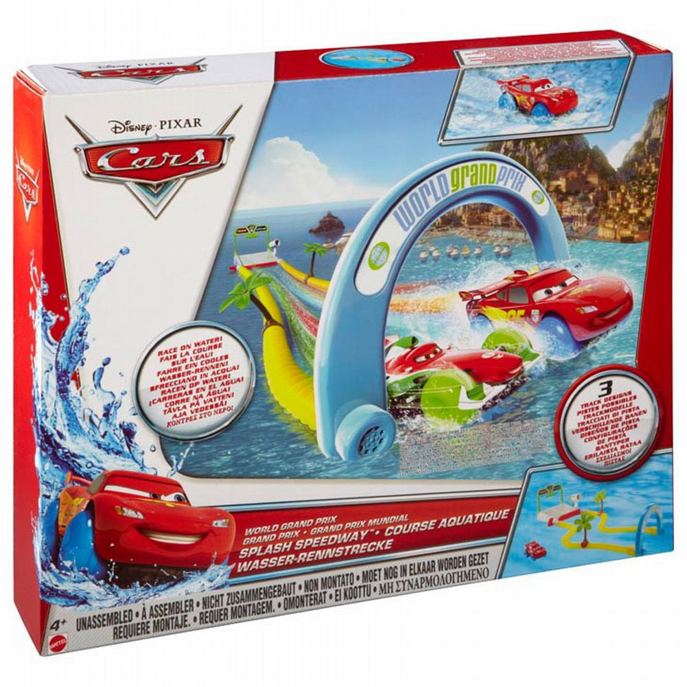floating car track bath toy