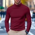 thumbnail image 6 of Cyglowse Men's Lightweight Long Sleeve Shirts Mock Turtleneck Thermal Undershirt Breathable Soft Stretchy Casual Tops Wine M, 6 of 7