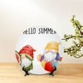 thumbnail image 6 of Salouo Summer Gnome Pattern Bone China Decorative Plate,Holiday Decor Decorative Ceramic Plates with Stand Elegant Home DéCor for Hallway/Living Room/Bedroom-6in, 6 of 6
