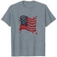 thumbnail image 4 of Levmjia Womens Top Printed T-Shirt Short Sleeve Round Neck Casual Fashion Independence Day Comfortable Pullover Tee Daily Wear, 4 of 5