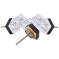 thumbnail image 3 of IBA Indianbeautifulart Boutons de Meubles Gravés Blancs, Lot de 10, 3 of 3
