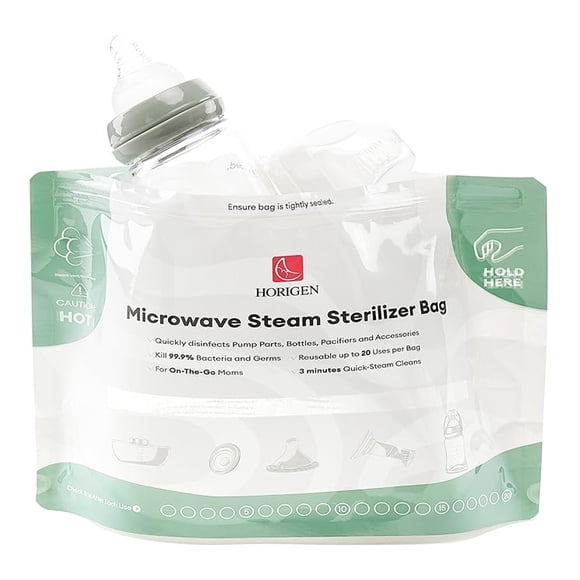 Bolsas esterilizadoras para biberones HORIGEN, paquete de 16, reutilizables