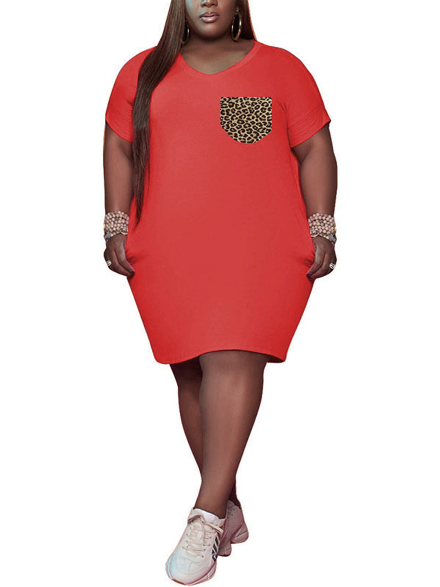 Plus size lounge dress with pockets Clearance