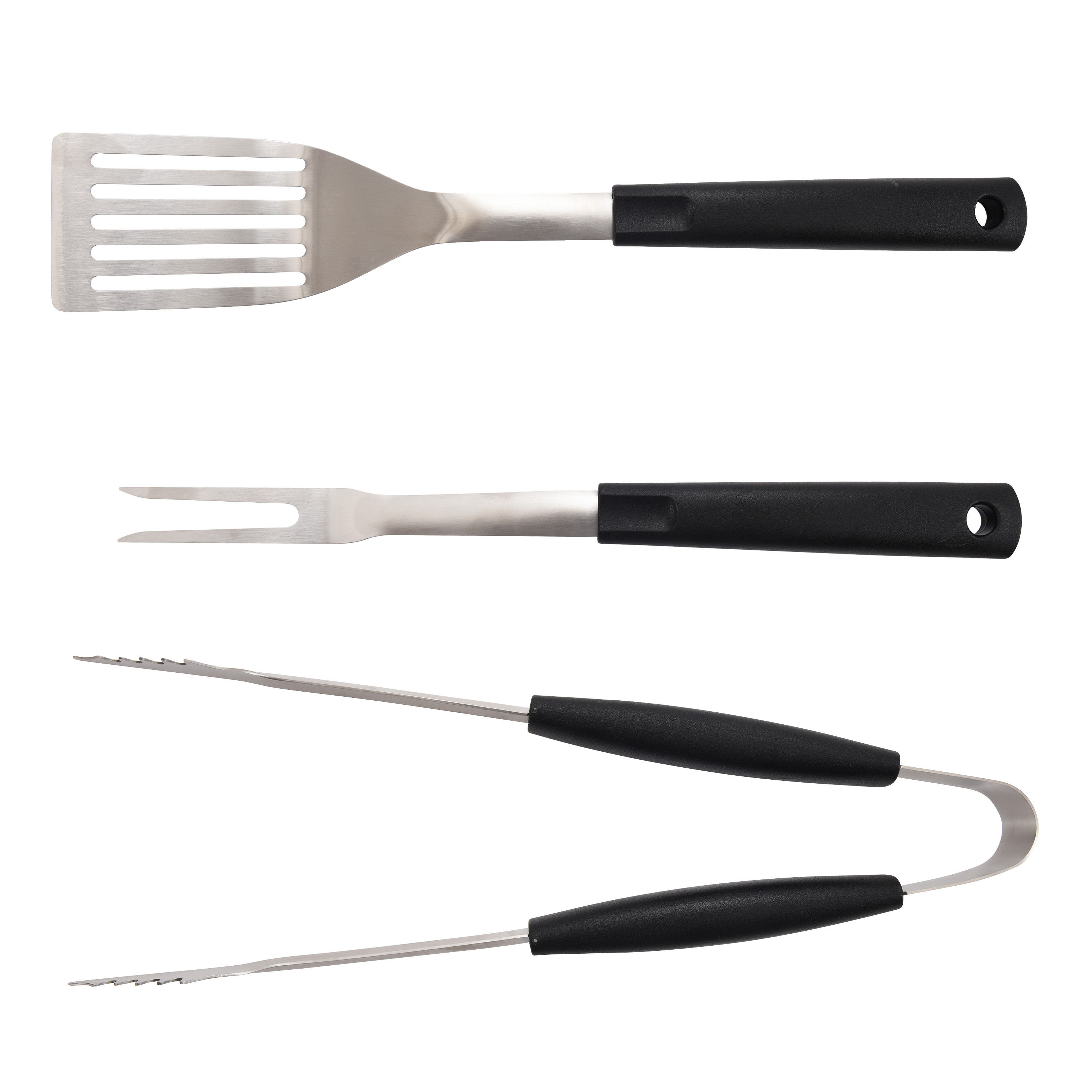 Mainstays 3 Piece Stainless Steel Barbecue Grill Tool Set - image 5 of 10