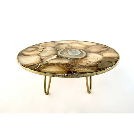 

Golden Brown Agate Cake Stand/Centrepiece/Display Stand/Tray