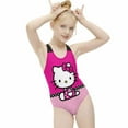 thumbnail image 4 of Hello Kitty Girls One Piece Swimsuits Hawaiian Summer Swimwear Beach Bathing Suit Outfits, 4 of 7